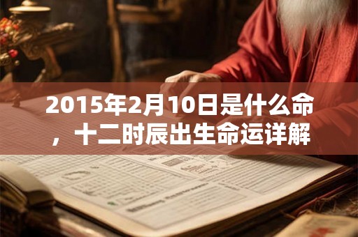 2015年2月10日是什么命，十二时辰出生命运详解