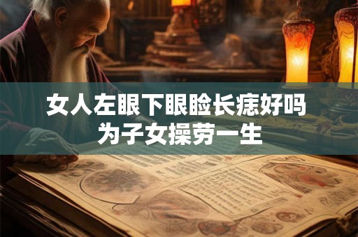 女人左眼下眼睑长痣好吗 为子女操劳一生