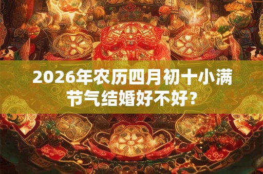 2026年农历四月初十小满节气结婚好不好？