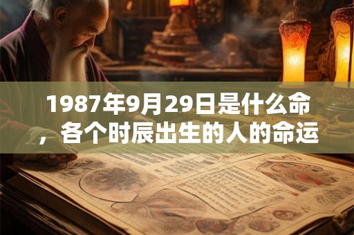 1987年9月29日是什么命,各个时辰出生的人的命运 1987年9月29日是什么命,各个时辰出生的人的命运