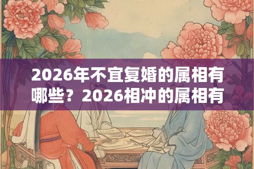 2026年不宜复婚的属相有哪些？2026相冲的属相有哪些？
