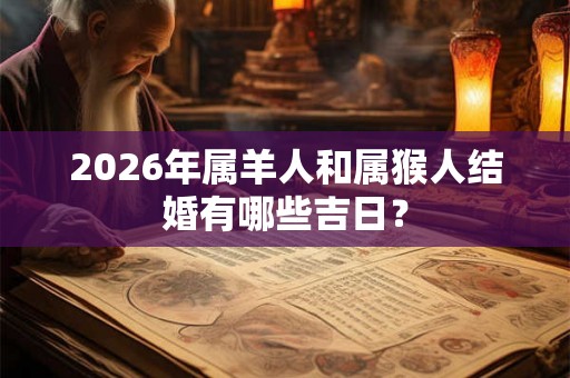 2026年属羊人和属猴人结婚有哪些吉日？