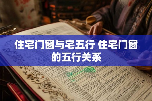 住宅门窗与宅五行 住宅门窗的五行关系
