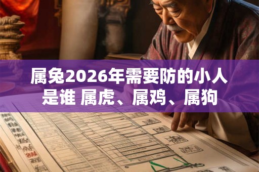 属兔2026年需要防的小人是谁 属虎、属鸡、属狗 属兔2026年需要防的小人是谁 属虎、属鸡、属狗
