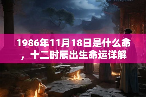 1986年11月18日是什么命，十二时辰出生命运详解