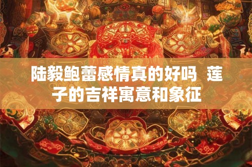 陆毅鲍蕾感情真的好吗  莲子的吉祥寓意和象征
