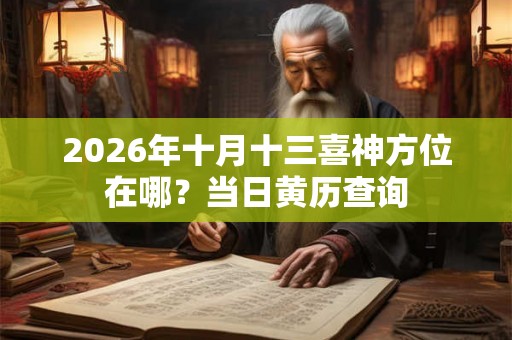 2026年十月十三喜神方位在哪？当日黄历查询