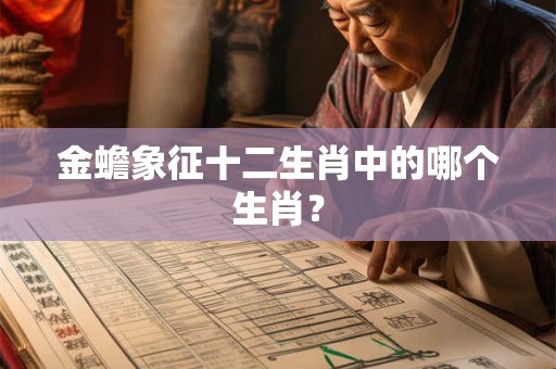 金蟾象征十二生肖中的哪个生肖？