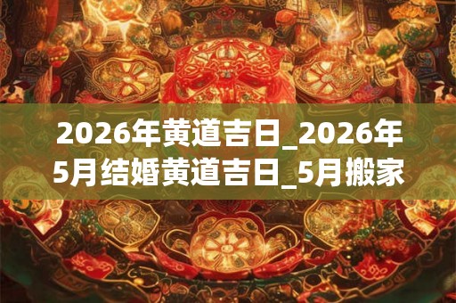 2026年黄道吉日_2026年5月结婚黄道吉日_5月搬家黄道吉日