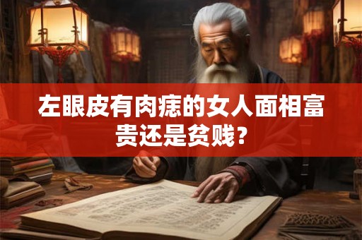 左眼皮有肉痣的女人面相富贵还是贫贱？