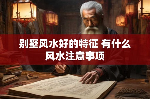 别墅风水好的特征 有什么风水注意事项