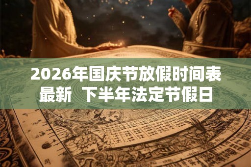 2026年国庆节放假时间表最新  下半年法定节假日