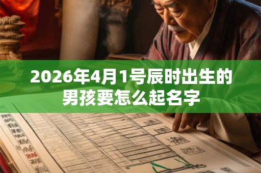 2026年4月1号辰时出生的男孩要怎么起名字