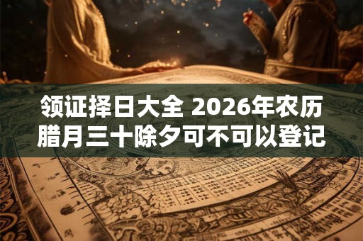 领证择日大全 2026年农历腊月三十除夕可不可以登记结婚 领证择日大全 2026年农历腊月三十除夕可不可以登记结婚