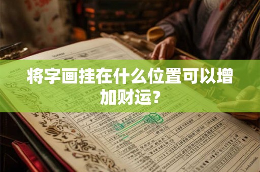 将字画挂在什么位置可以增加财运？