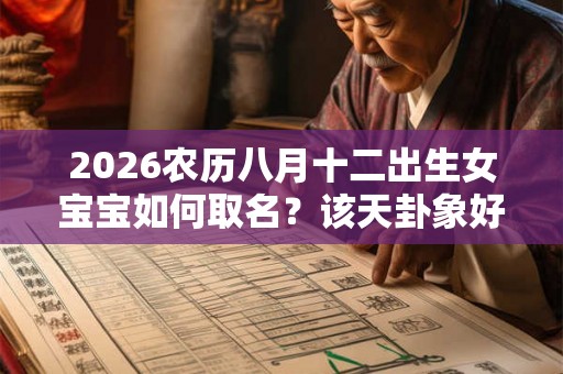 2026农历八月十二出生女宝宝如何取名？该天卦象好吗？