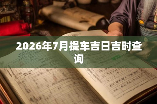 2026年7月提车吉日吉时查询