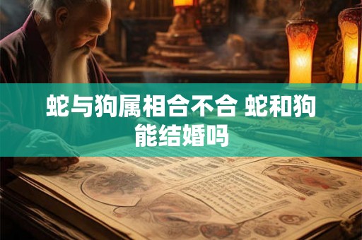 蛇与狗属相合不合 蛇和狗能结婚吗