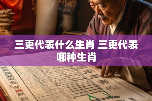 三更代表什么生肖 三更代表哪种生肖 三更代表什么生肖 三更代表哪种生肖