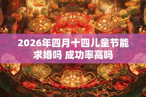 2026年四月十四儿童节能求婚吗 成功率高吗