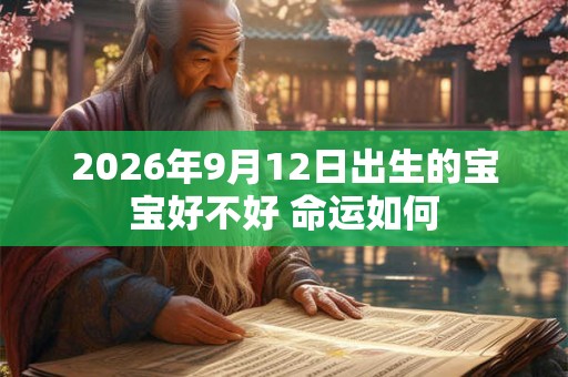 2026年9月12日出生的宝宝好不好 命运如何 2026年9月12日出生的宝宝好不好 命运如何