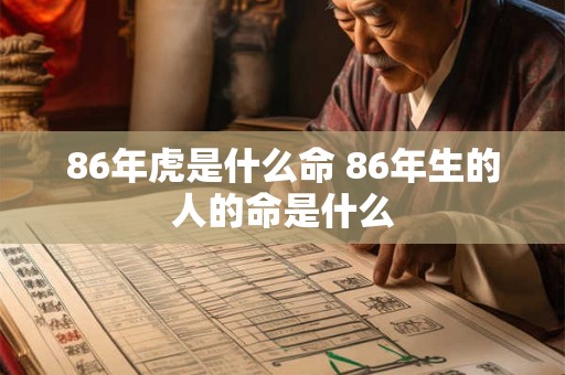 86年虎是什么命 86年生的人的命是什么