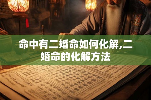 命中有二婚命如何化解,二婚命的化解方法
