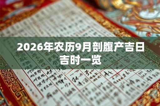 2026年农历9月剖腹产吉日吉时一览 2026年农历9月剖腹产吉日吉时一览