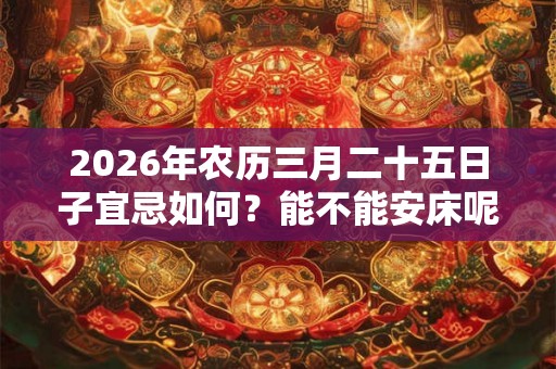 2026年农历三月二十五日子宜忌如何？能不能安床呢？
