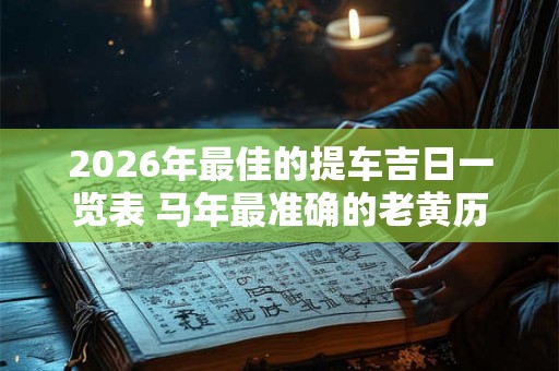 2026年最佳的提车吉日一览表 马年最准确的老黄历看日子提车