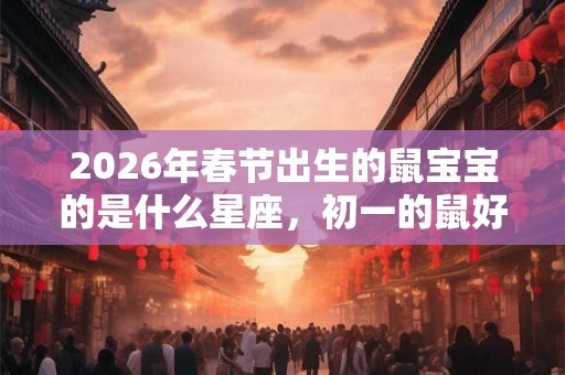 2026年春节出生的鼠宝宝的是什么星座，初一的鼠好不好？