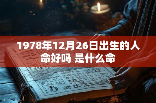 1978年12月26日出生的人命好吗 是什么命