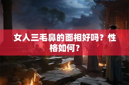 女人三毛鼻的面相好吗？性格如何？