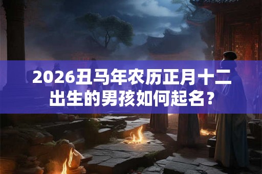 2026丑马年农历正月十二出生的男孩如何起名？