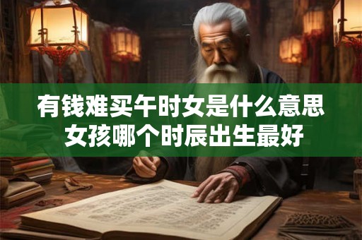 有钱难买午时女是什么意思 女孩哪个时辰出生最好