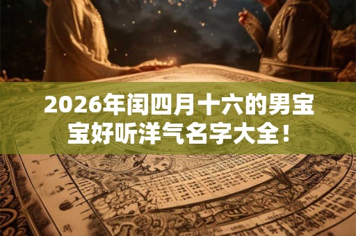 2026年闰四月十六的男宝宝好听洋气名字大全！