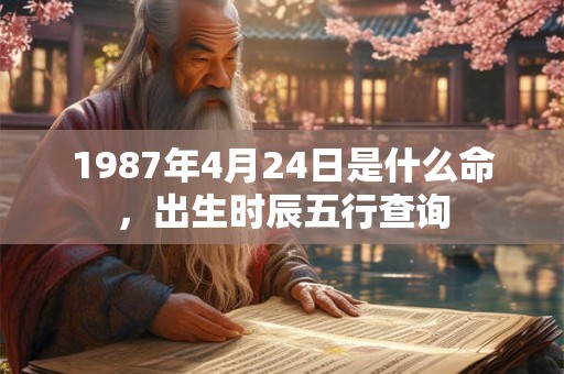 1987年4月24日是什么命，出生时辰五行查询