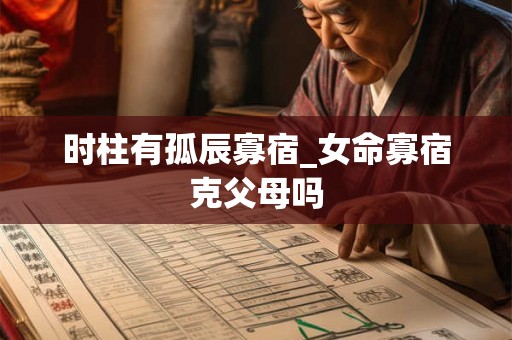 时柱有孤辰寡宿_女命寡宿克父母吗
