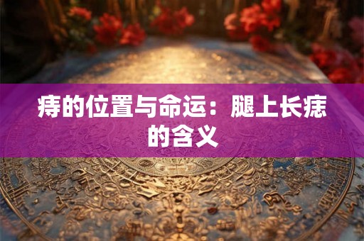痔的位置与命运：腿上长痣的含义