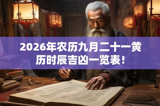 2026年农历九月二十一黄历时辰吉凶一览表！