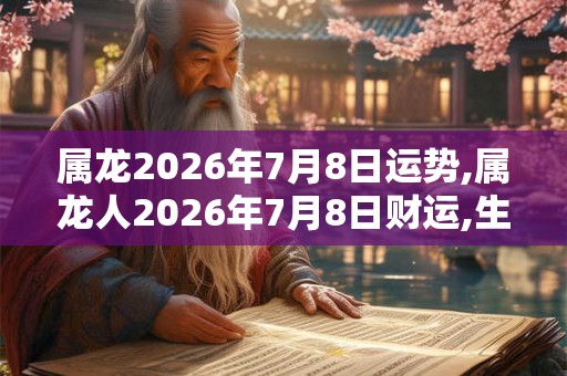 属龙2026年7月8日运势,属龙人2026年7月8日财运,生肖龙2026年7月8日运势