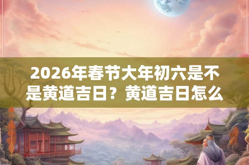 2026年春节大年初六是不是黄道吉日？黄道吉日怎么看？