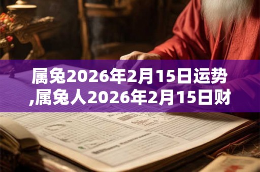 属兔2026年2月15日运势,属兔人2026年2月15日财运,生肖兔2026年2月15日运势 属兔2026年2月15日运势,属兔人2026年2月15日财运,生肖兔2026年2月15日运势