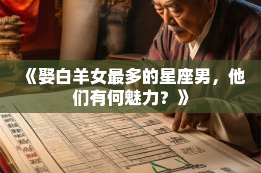 《娶白羊女最多的星座男，他们有何魅力？》