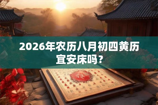 2026年农历八月初四黄历宜安床吗？