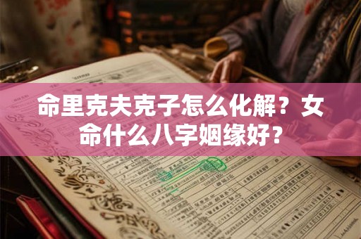 命里克夫克子怎么化解？女命什么八字姻缘好？