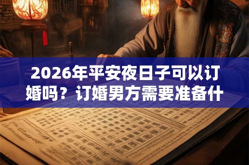 2026年平安夜日子可以订婚吗？订婚男方需要准备什么？
