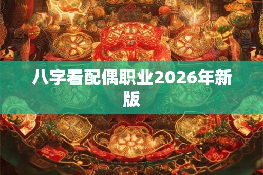 八字看配偶职业2026年新版 八字看配偶职业2026年新版