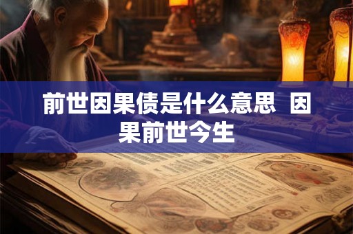前世因果债是什么意思  因果前世今生