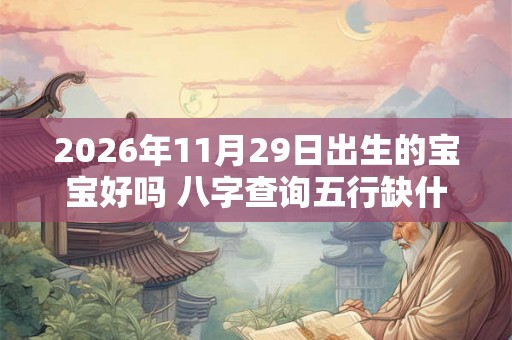 2026年11月29日出生的宝宝好吗 八字查询五行缺什么 2026年11月29日出生的宝宝好吗 八字查询五行缺什么